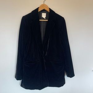 H&M Black Velvet blazer/smoking jacket